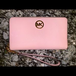 Pink Michael Kors wristlet